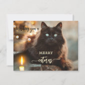 Joyeux Noël Purrffffect Nouvel An Carte Chat (Devant)