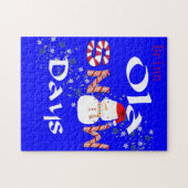 Joyeux Noël Puzzle Noël Neige Jours Snowman (Horizontal)