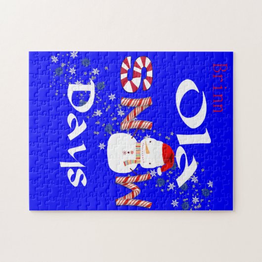 Joyeux Noël Puzzle Noël Neige Jours Snowman (Horizontal)