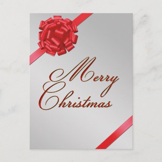 Joyeux Noël Red Bow - Carte postale (Devant)