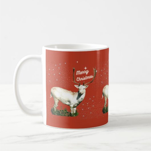 Joyeux Noël Red Deer Mug (Gauche)