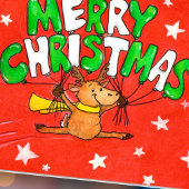 Joyeux Noël Reindeer carte de voeux