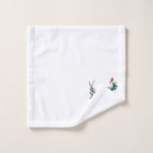 Joyeux Noël Reindeer Foliage et Cardinal (Gant de toilette)