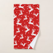 Joyeux Noël Renne Rouge Plaid (Serviette à main)