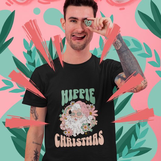Joyeux Noël rétro 60s Hippie T-shirt Super