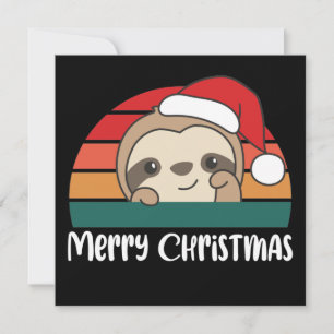 Joyeux Noël Rétro Paresseux Invitation de Noël