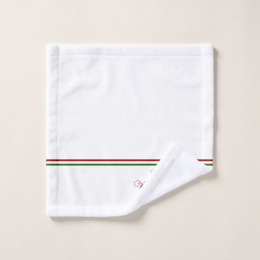 Joyeux Noël Retro Typographie Bain (Gant de toilette)