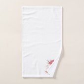Joyeux Noël Retro Typographie Père Noël Pink Casqu (Serviette à main)