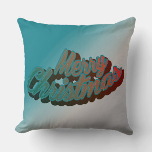 Joyeux Noël Réversible Aqua Blend Coussin couleur