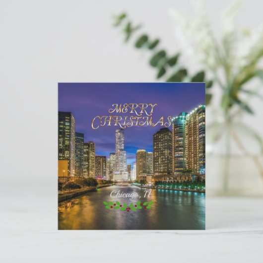 Joyeux Noël, rivière de Chicago, MODÈLE (Debout devant)