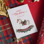 Joyeux Noël Rocse Horse Carte de voeux