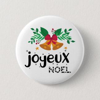 Joyeux Noel Ronde Button 5,7 Cm