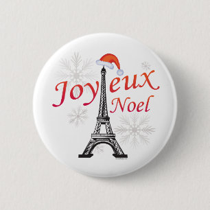 Joyeux Noel Ronde Button 5,7 Cm