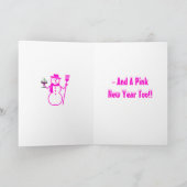 Joyeux Noël rose - Carte de Noël vin (Intérieur)