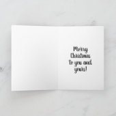 Joyeux Noël rose Flamant rose carte de Noël (Intérieur)