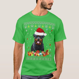 Joyeux Noël Rottweiler Chien laide Sweat Père Noël