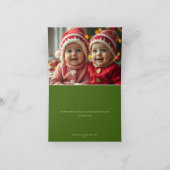 Joyeux Noël Rouge Ajouter photo Carte de vacances  (Intérieur)