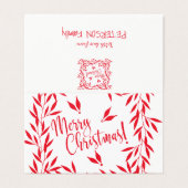 Joyeux Noël rouge blanc votre texte photo à l'inté (Outside Unfolded)