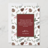 Joyeux Noël Rouge Bow photo Carte de vacances (Dos)