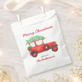 Joyeux Noël Rouge Camion Fête Sacs de Faveur (Coupé)