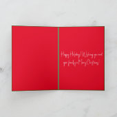 Joyeux Noël rouge : carte adorable de chiot (Intérieur)