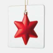 Joyeux Noël Rouge étoile décoration avec texte (Gauche)