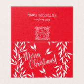 Joyeux Noël Rouge Feuillage de votre texte photo à (Outside Unfolded)