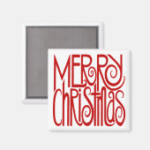 Joyeux Noël Rouge Magnet (Recto/Verso)