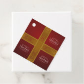 Joyeux Noël Rouge or étiquette cadeau (En situation)