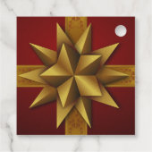 Joyeux Noël Rouge or étiquette cadeau (Dos)