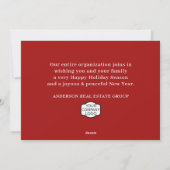 Joyeux Noël Rouge Poinsettia Russe Carte de vacanc (Dos)