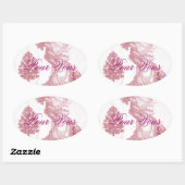 Joyeux Noel (Rouge) Pour Vous Gift Ovale Sticker (Vel)