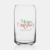 Joyeux Noël rouge vert élégant rétro typographie (Recto)