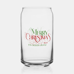 Joyeux Noël rouge vert élégant rétro typographie