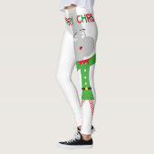 joyeux noël rouge vert elf caractère leggings (Gauche)