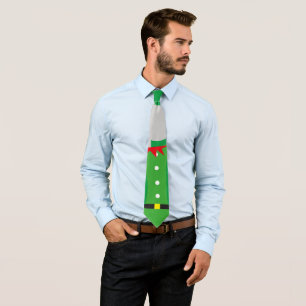 joyeux noël rouge vert elf personnage cravate