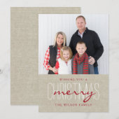 Joyeux Noël russe moderne Carte photo (Devant / Derrière)