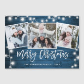 Joyeux Noël Rustique 3 PHOTO Carte magnétique (Devant)