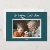 Joyeux Noël Rustique Bois Photos Carte de vacances (Dos)