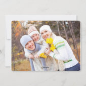 Joyeux Noël Rustique Carte photo de forêt de neige (Dos)