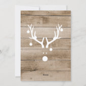 Joyeux Noël rustique carte photo en bois brun (Dos)