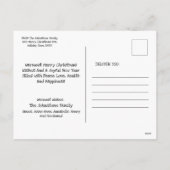 Joyeux Noël rustique Script Red Holiday Carte post (Dos)