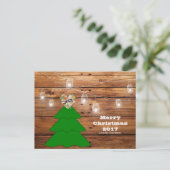 Joyeux Noël Rustique Texas Carte postale (Debout devant)