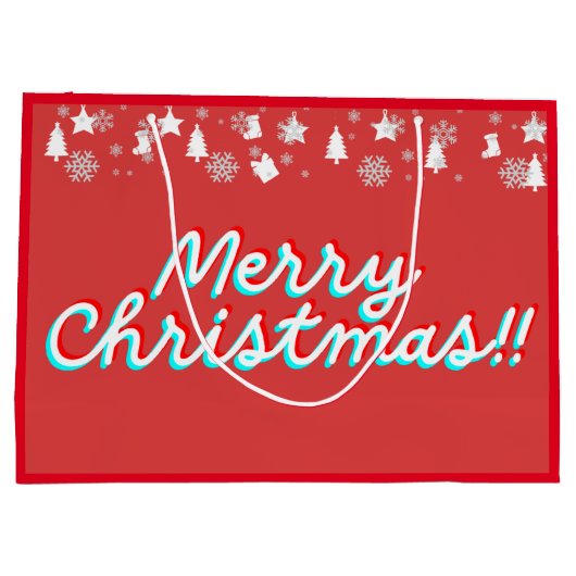 Joyeux Noël - Sacs en papier - Rouge (Dos)