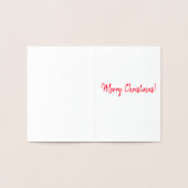 Joyeux Noël Santa Claus Xmas Carte Foil (Intérieur)