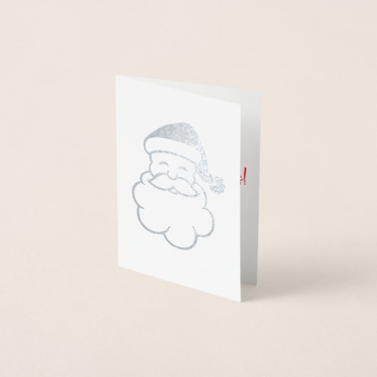 Joyeux Noël Santa Claus Xmas Carte Foil (Devant)