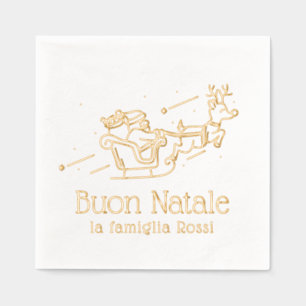 Joyeux Noël Santa Sleigh Noël Italien en Famille