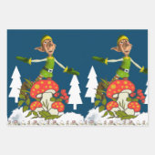 Joyeux Noël Santas Aide Envelopper les feuilles de (Devant)