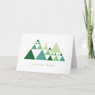 Joyeux Noël sapins minimalistisch design Feestdagen Kaart
