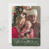 Joyeux Noël Script Carte de Noël de famille (Devant)